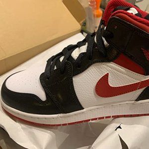 Big Kid's Jordan 1 Mid University  Black-Red